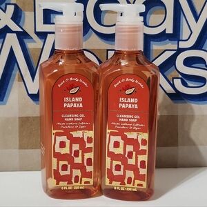Bath & Body Works Island Papaya Gel Hand Soap X2